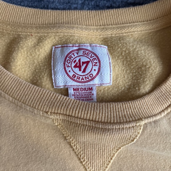 47 Brand Green Bay Packers Crewneck Sweatshirt Women's Medium Yellow NFL - Picture 3 of 4